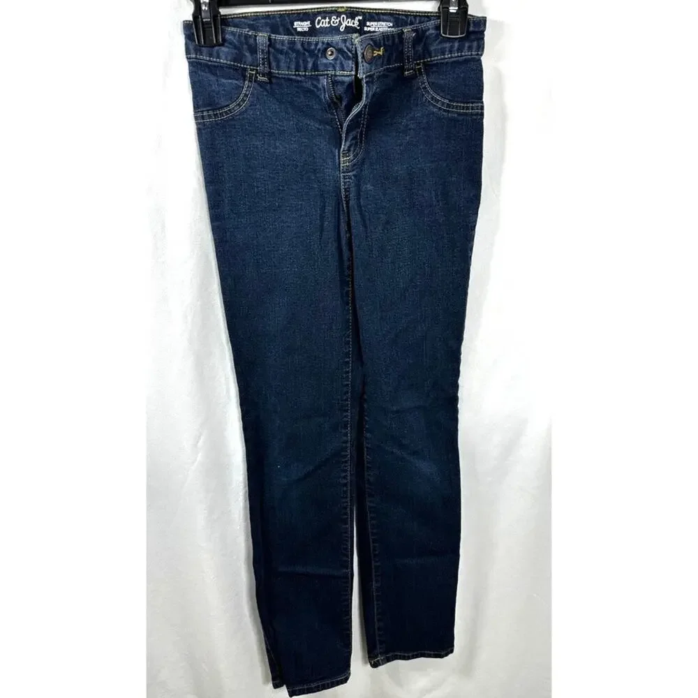 Cat&Jack Jeans youth 14 slim youth black t shirt xl 16 two clothing items